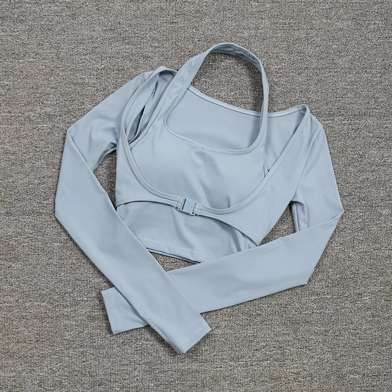 Hanging Neck Yoga Suit Slimming Sports Workout Women Sexy Outdoor Tennis Tops Underwear