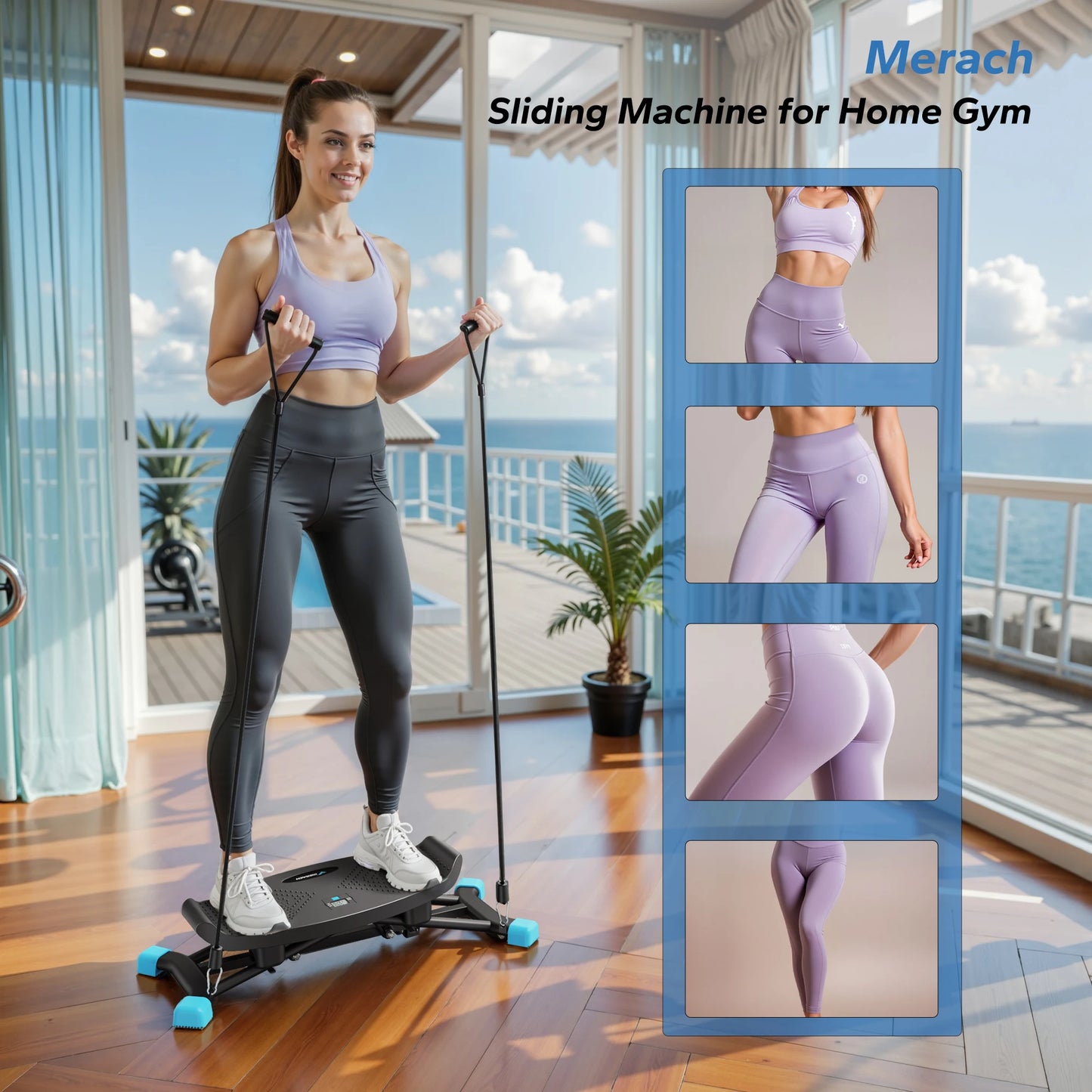 Ski Machine Simulated Ski Training Machine Leg Exercise Fun Cardio Fitness Machine Full Body Aerobic Exercise Equipment