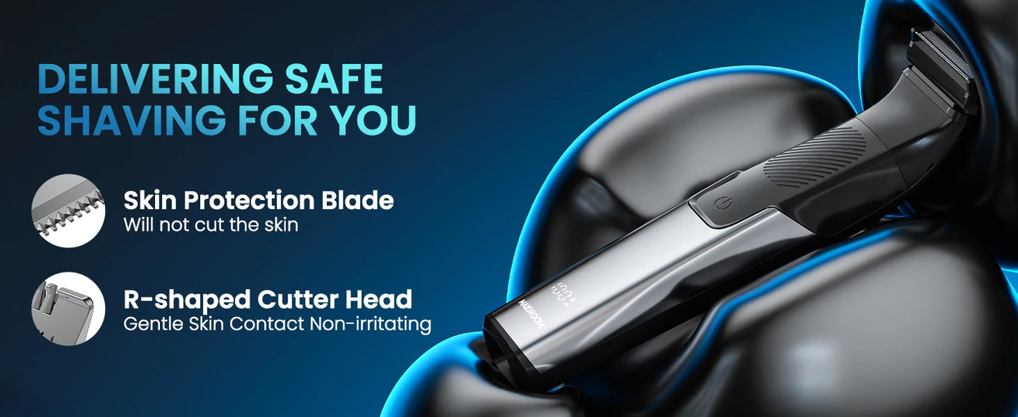 3 in 1 Bidirectional Body Hair Trimmer Electric Shaver IPX6 Waterproof Double-edged Razor Whole Body Hair Trimmer