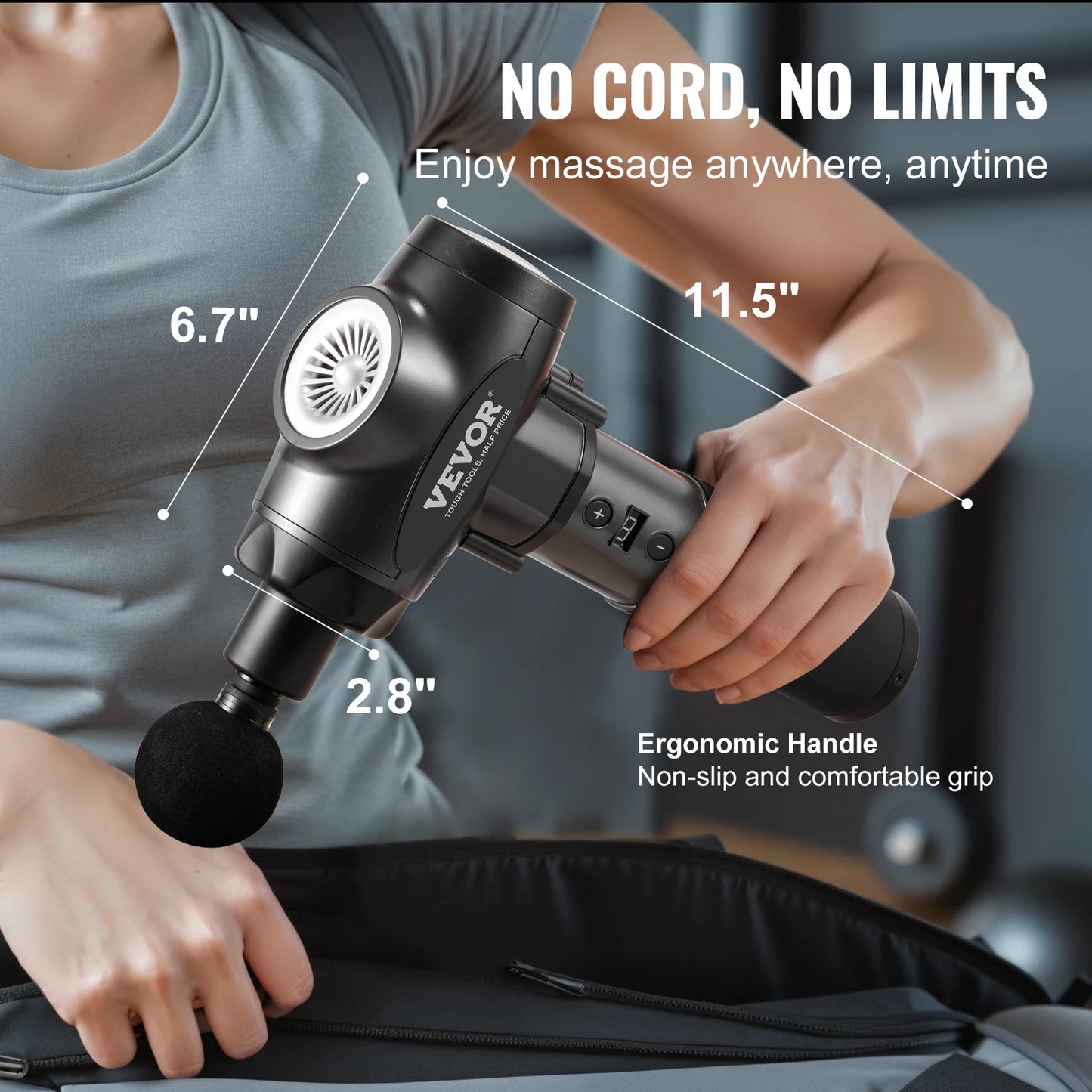 SucceBuy Massage Gun Deep Tissue Percussion Muscle Massager for Athletes Electric Massage Gun for Pain Relief Muscle Relaxation