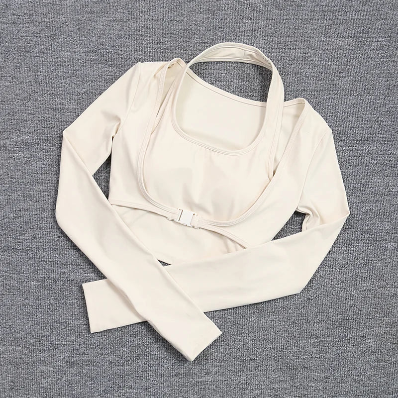 Hanging Neck Yoga Suit Slimming Sports Workout Women Sexy Outdoor Tennis Tops Underwear