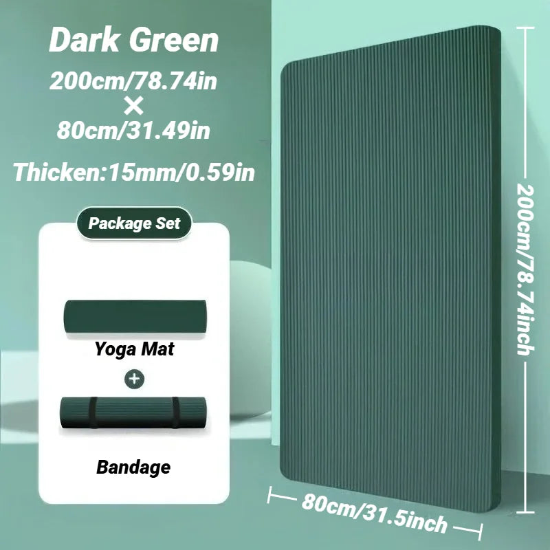 Two-Piece Set High Quality Extra Sport Thick Nbr Non-Slip Yoga Mats For Fitness Pilates Gym Home Tasteless Spor Universal Men