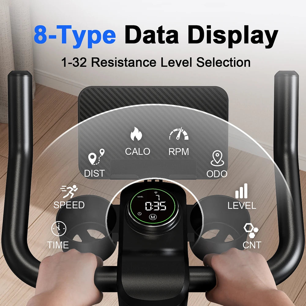 Exercise Bike, 32-Level Magnetic Resistance Stationary Bikes for Home, Low Noise Workout Cycling Bike for Home