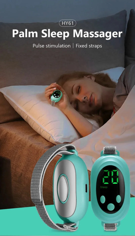 Micro-Current Smart Sleep Aid Massage Handheld Palm Pulse for Stress Anxiety Insomnia Relief Sleep Improvement Instrument Women