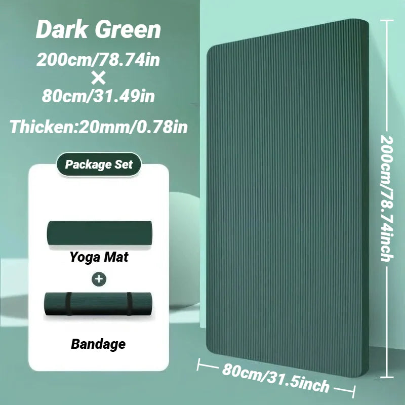 Two-Piece Set High Quality Extra Sport Thick Nbr Non-Slip Yoga Mats For Fitness Pilates Gym Home Tasteless Spor Universal Men