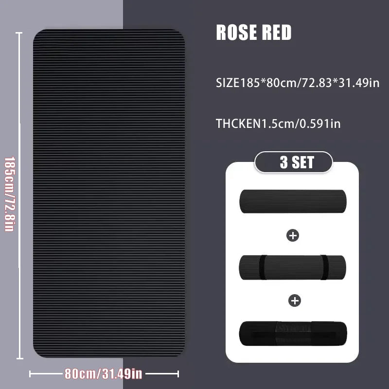 10/15MM Thick NBR Yoga Mats Anti-slip Sport Fitness Mat Blanket For Exercise Yoga And Pilates Gymnastics Mat Fitness Equipment