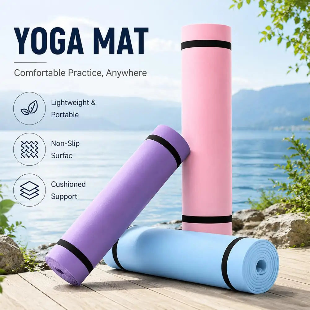 1/2Pcs Thick Yoga Mat Anti-skid Sports Fitness Mat EVA Comfort Foam Yoga Mat For Exercise Yoga And Pilates Gymnastics Mat