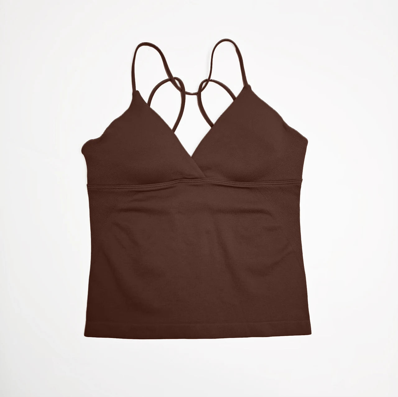 NCLAGEN Vision Twist Front Longline Top Women's Seamless Thin Straps Yoga Gym Workout Vest Running Tank Tops Fitness Clothing