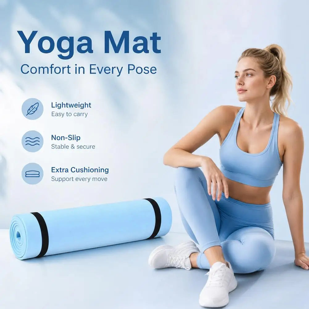 1/2Pcs Thick Yoga Mat Anti-skid Sports Fitness Mat EVA Comfort Foam Yoga Mat For Exercise Yoga And Pilates Gymnastics Mat