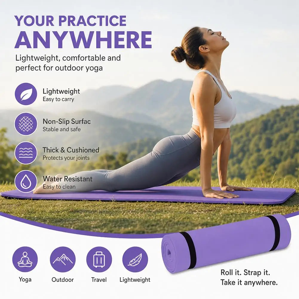 1/2Pcs Thick Yoga Mat Anti-skid Sports Fitness Mat EVA Comfort Foam Yoga Mat For Exercise Yoga And Pilates Gymnastics Mat