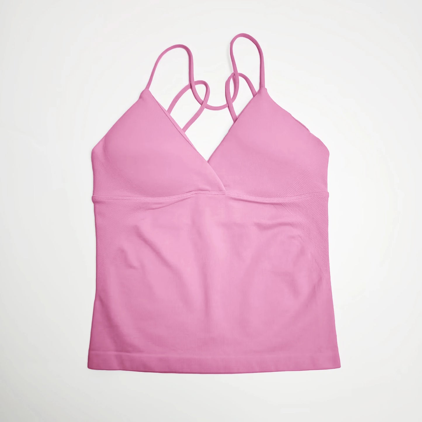 NCLAGEN Vision Twist Front Longline Top Women's Seamless Thin Straps Yoga Gym Workout Vest Running Tank Tops Fitness Clothing