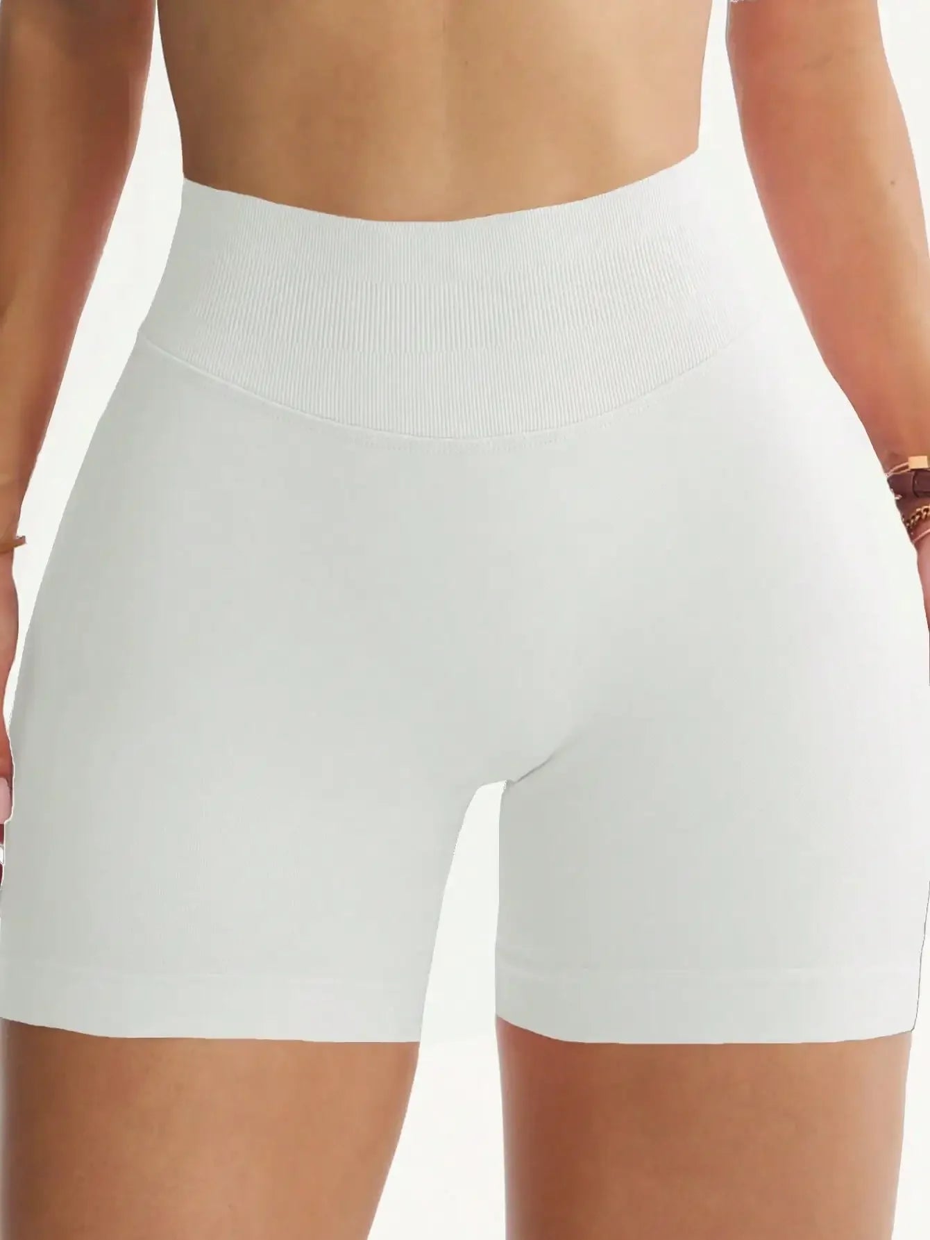 Women's Seamless Butt Lifting Sports Shorts, Suitable For Gym Workout, Cycling, Running, Black Tight Pants, Summer