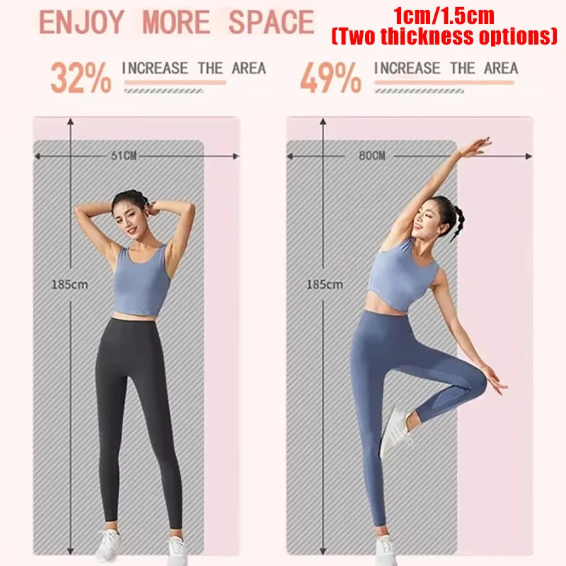 10/15MM Thick NBR Yoga Mats Anti-slip Sport Fitness Mat Blanket For Exercise Yoga And Pilates Gymnastics Mat Fitness Equipment