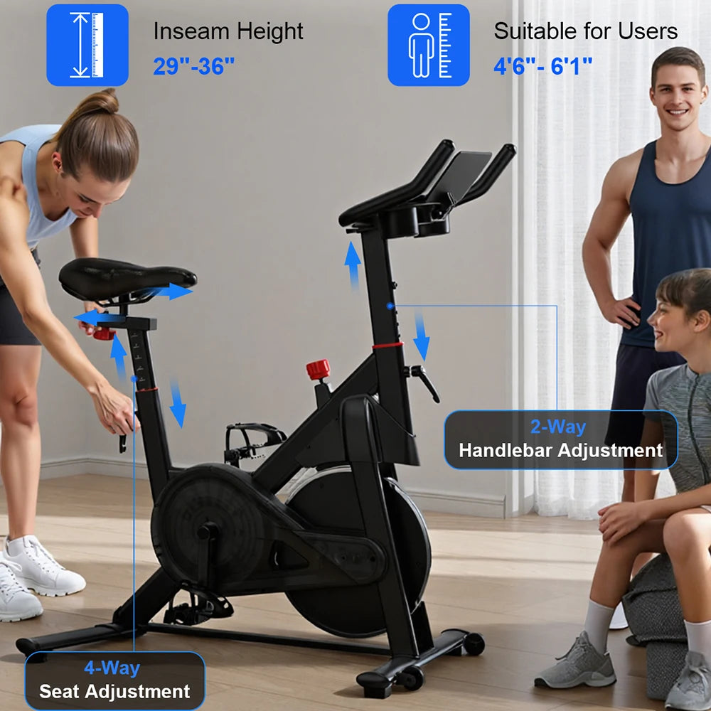 Exercise Bike, 32-Level Magnetic Resistance Stationary Bikes for Home, Low Noise Workout Cycling Bike for Home