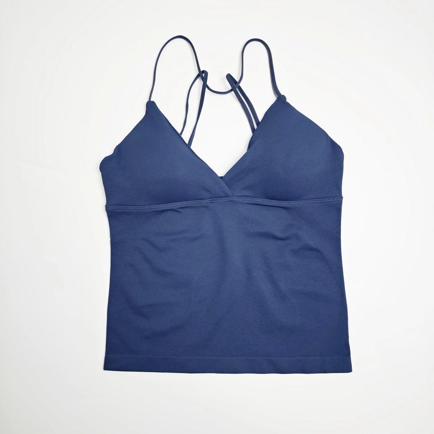 NCLAGEN Vision Twist Front Longline Top Women's Seamless Thin Straps Yoga Gym Workout Vest Running Tank Tops Fitness Clothing