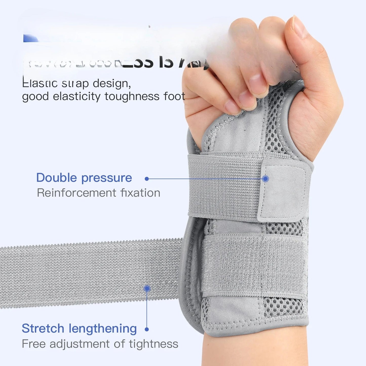 Wrist Brace for Carpal Tunnel Support Brace with Splints Hand Support for Arthritis Tendonitis Sprain Injuries Wrist Pain 1PC