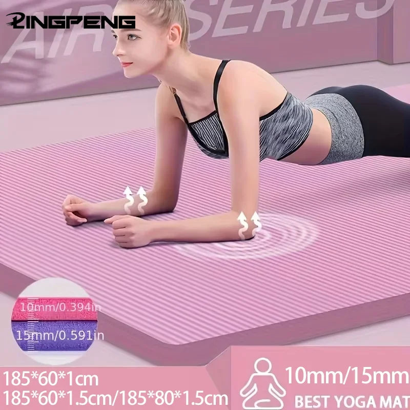 10/15MM Thick NBR Yoga Mats Anti-slip Sport Fitness Mat Blanket For Exercise Yoga And Pilates Gymnastics Mat Fitness Equipment