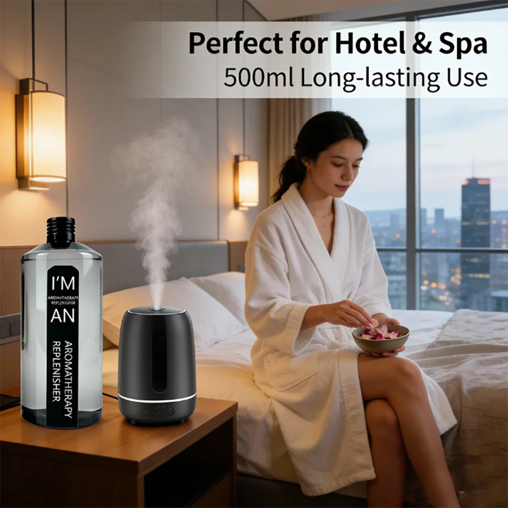 500ML Flameless Aromatherapy Hotel Hilton Lasting Aromatherapy Supplement Essential Oil for Air Home humidifier Aroma MachineNew