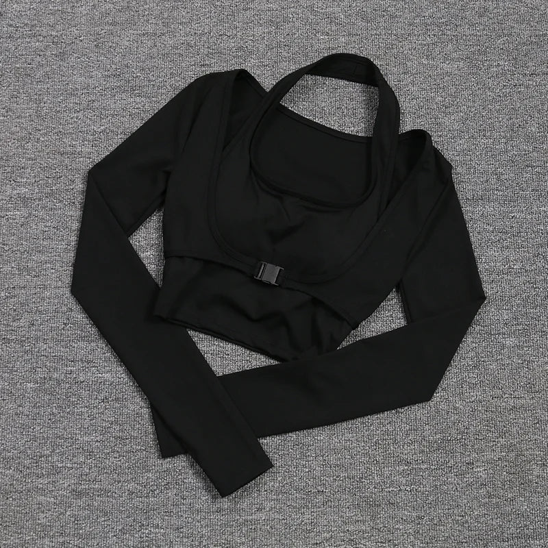 Hanging Neck Yoga Suit Slimming Sports Workout Women Sexy Outdoor Tennis Tops Underwear