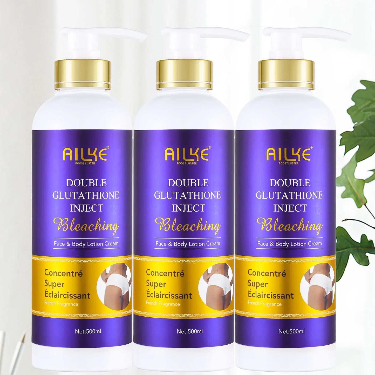 AILKE Whitening Skin Care, With Double Glutathione, Lightening, Moisturizing, Remove Dark Spots, Melanin, Skin Glowing Face Care