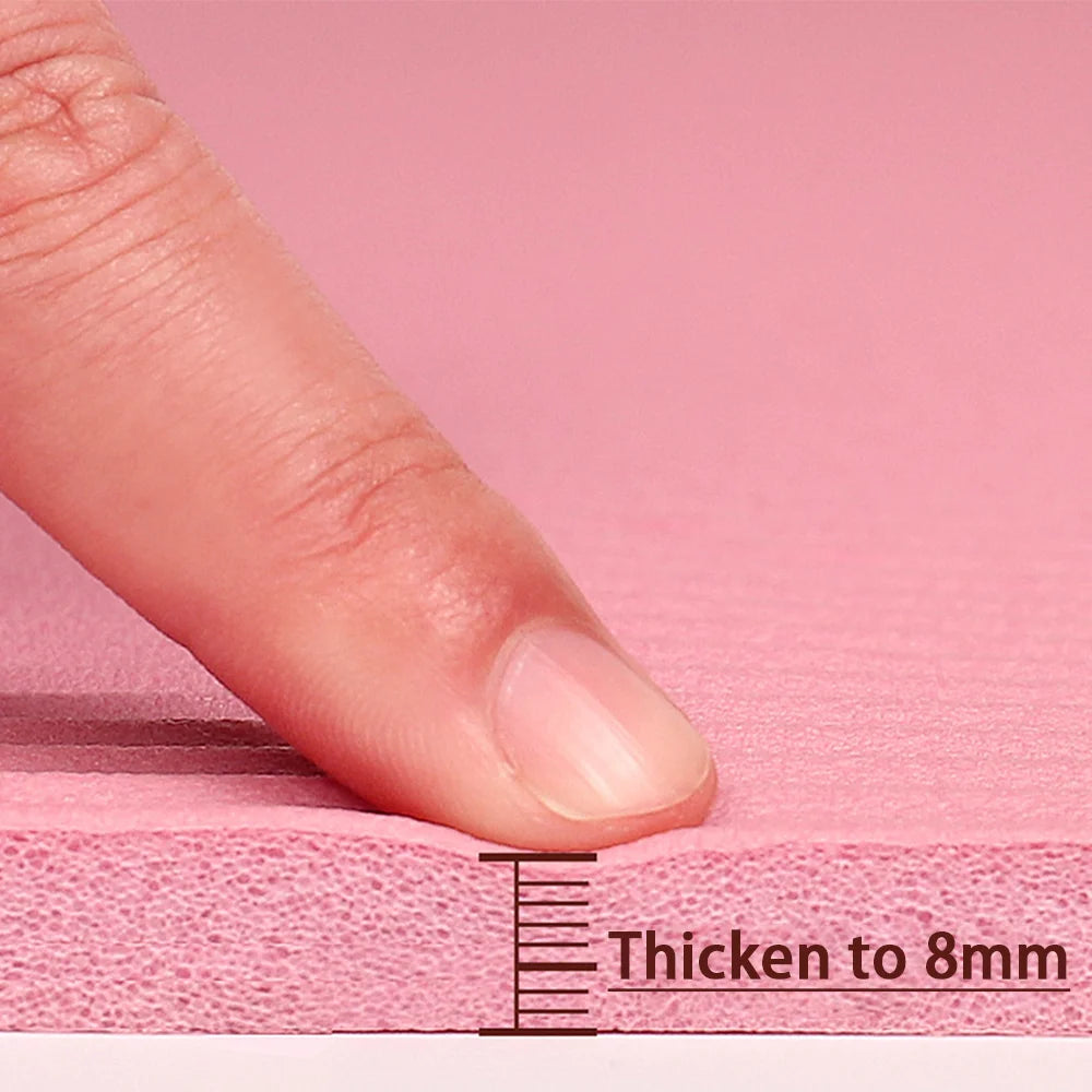 8mm NBR Yoga Mat Anti Slip Thickened Style for Beginners, Home Yoga Mat for Sports, Dance, Fitness Floor Mat Equipment