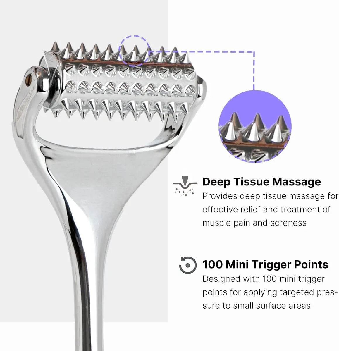 Acupressure Massage Roller for Pain Relief - Deep Tissue Tool for Neck, Back, Legs, Feet