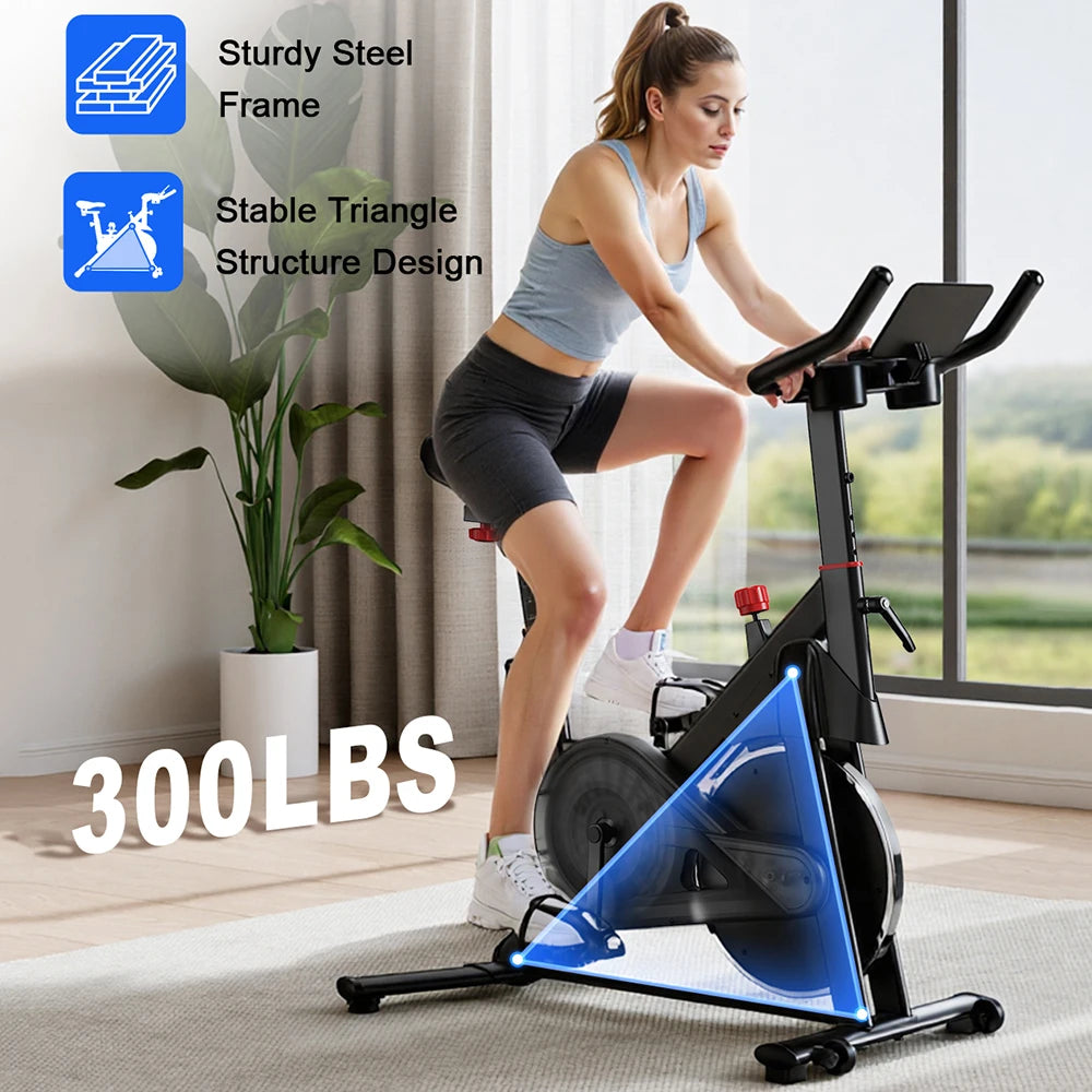 Exercise Bike, 32-Level Magnetic Resistance Stationary Bikes for Home, Low Noise Workout Cycling Bike for Home