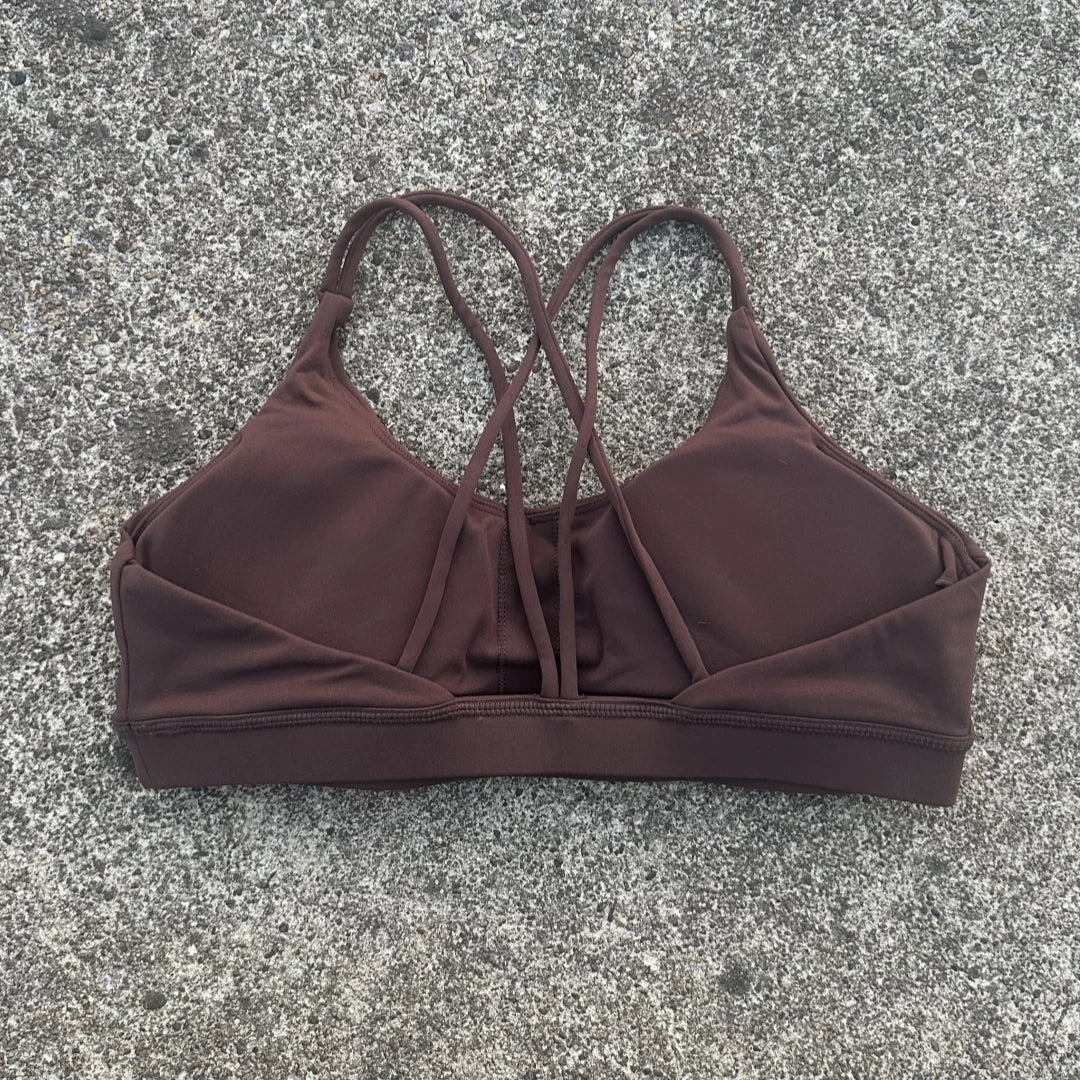 Solid Color Cross Fitness Bra Soft High Strength Women Tight Sport Top Comprehensive Training Gym Yoga Underwear With Chest Pad